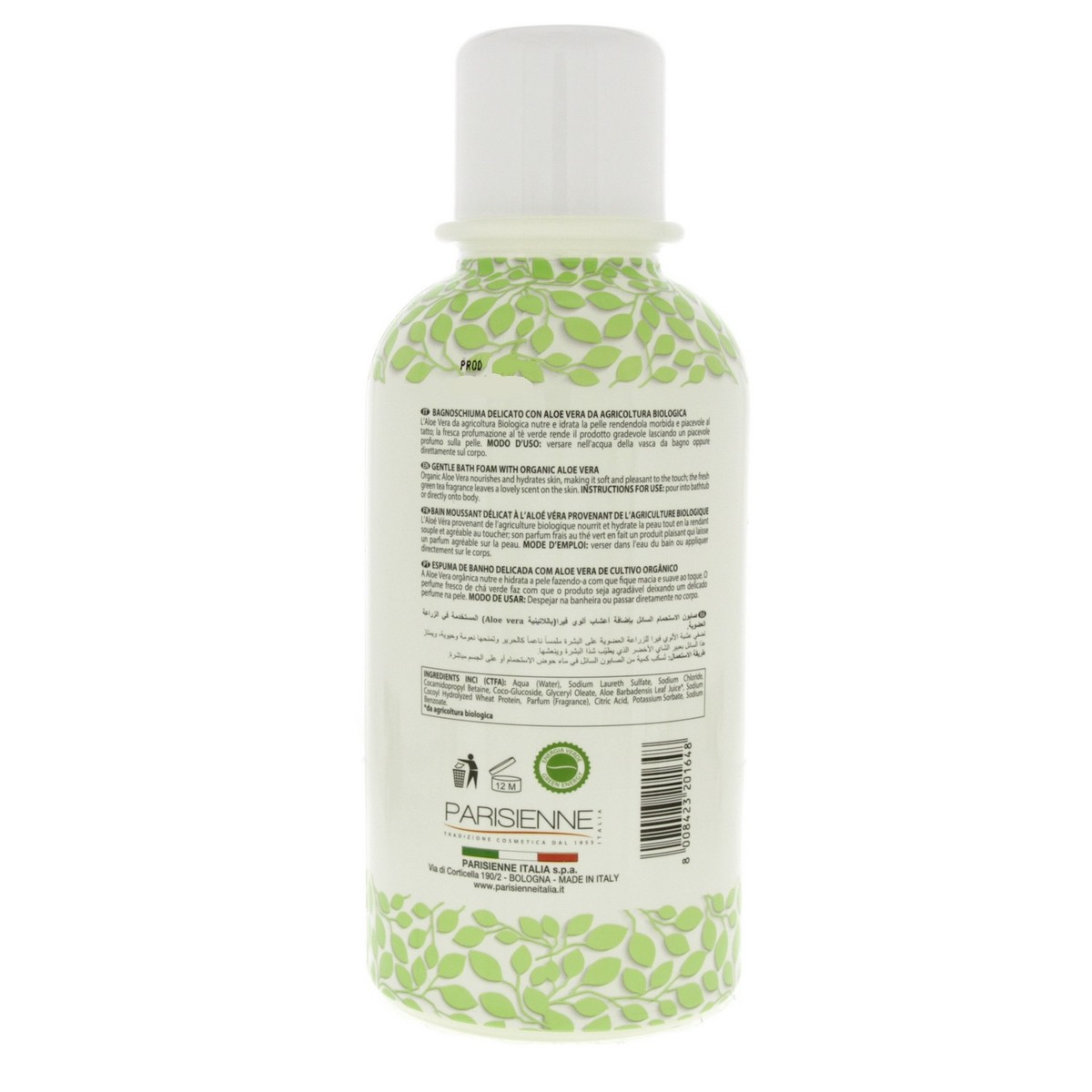 Fiorile Bath Foam Organic Aloe Vera 1Litre